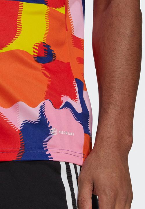 adidas Performance - Belgium Training T-shirt Pre Match World Cup 2022 - multicolor