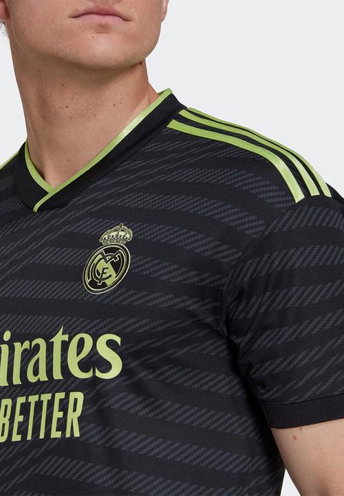 adidas Performance - Real Madrid 3rd replica jersey 22/23 - black pulse/lime