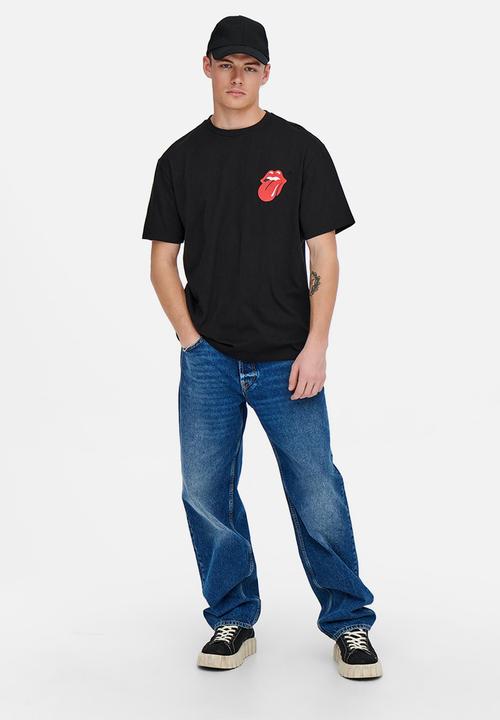 Only & Sons - Onsfred rlx stones short sleeve tee - black