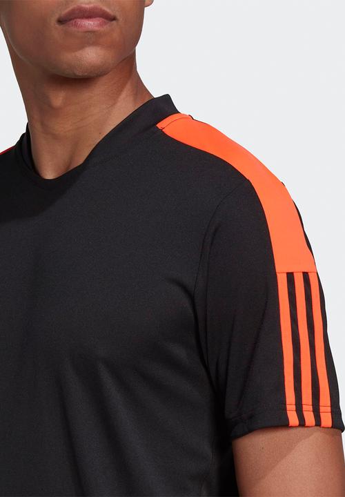 adidas Performance -  Tiro training essentials tee- black/app solar red