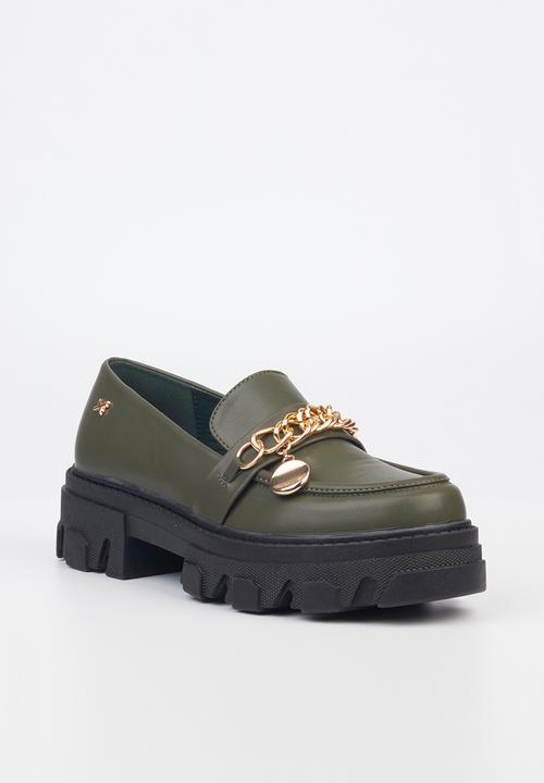 Rock & Co - Kulture 1 chunky lug sole loafer - olive