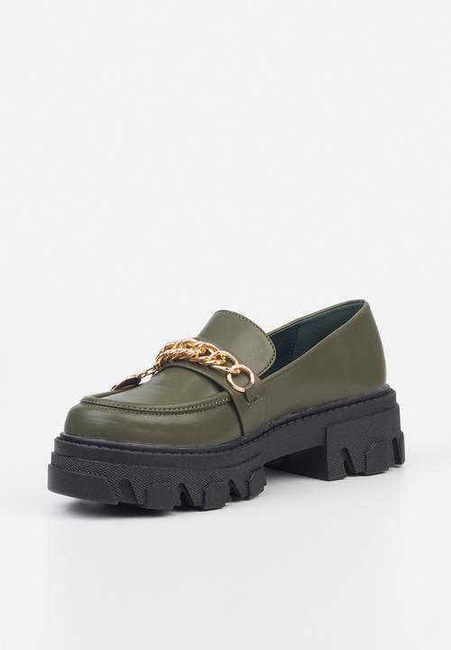 Rock & Co - Kulture 1 chunky lug sole loafer - olive