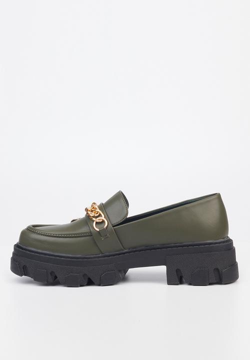 Rock & Co - Kulture 1 chunky lug sole loafer - olive