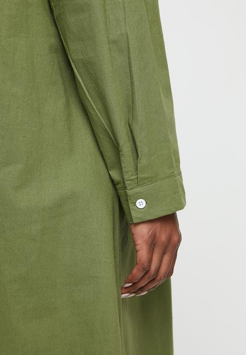 dailyfriday - Longline shirt dress - khaki