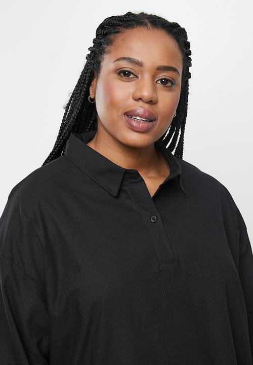 dailyfriday - Longline shirt dress - black