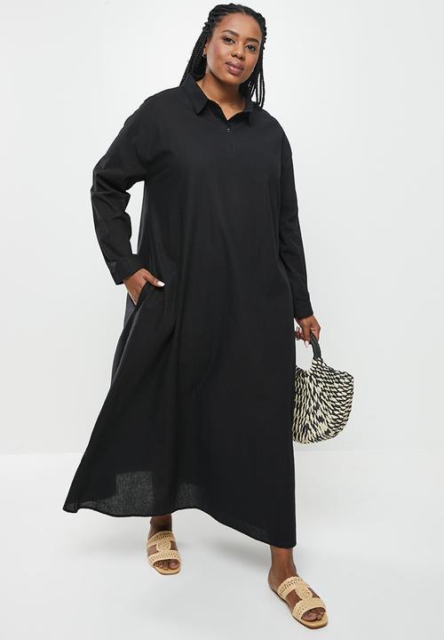 dailyfriday - Longline shirt dress - black
