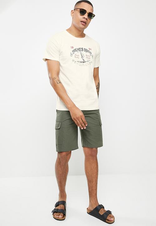 Holmes Bro's - Vintage surf  short sleeve tee - cloud dancer