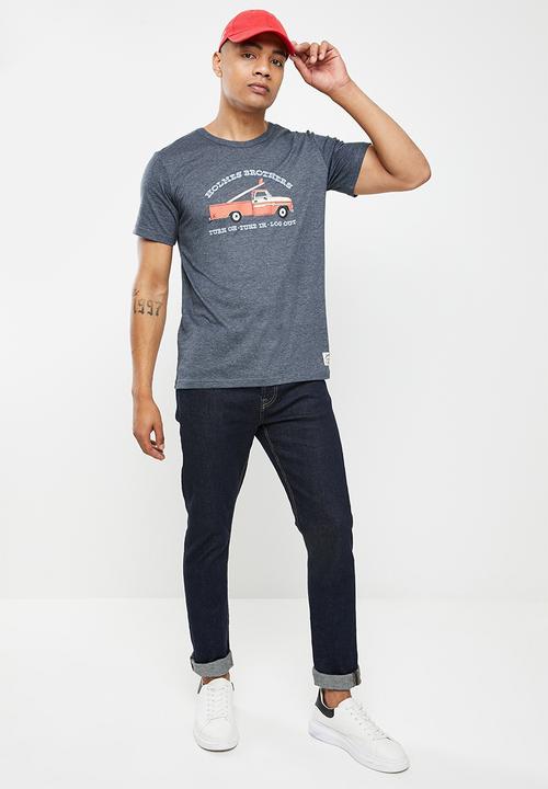 Holmes Bro's - Log out ss tee - pewter melange