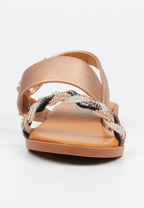 Little Miss Black - G-murano sandal - rose gold