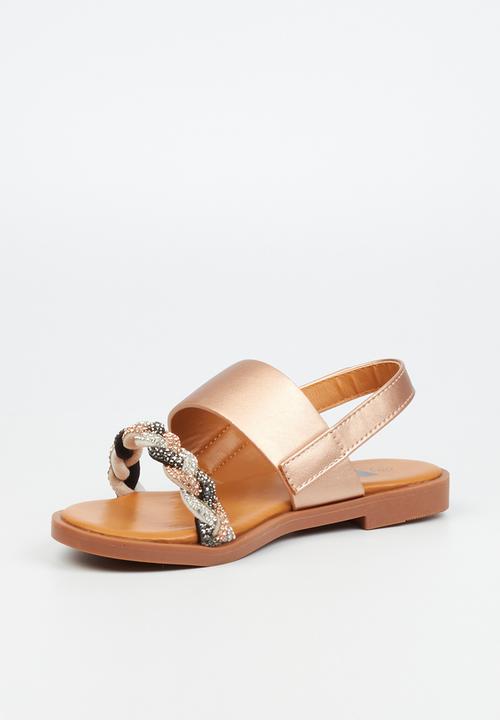 Little Miss Black - G-murano sandal - rose gold