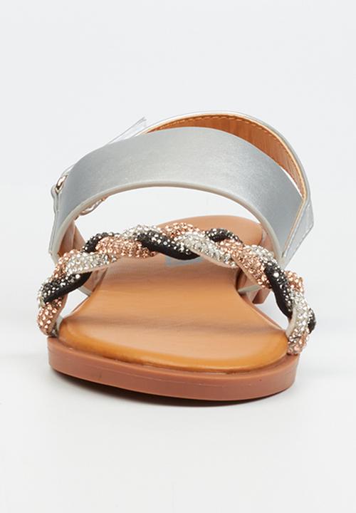 Little Miss Black - G-murano sandal - silver