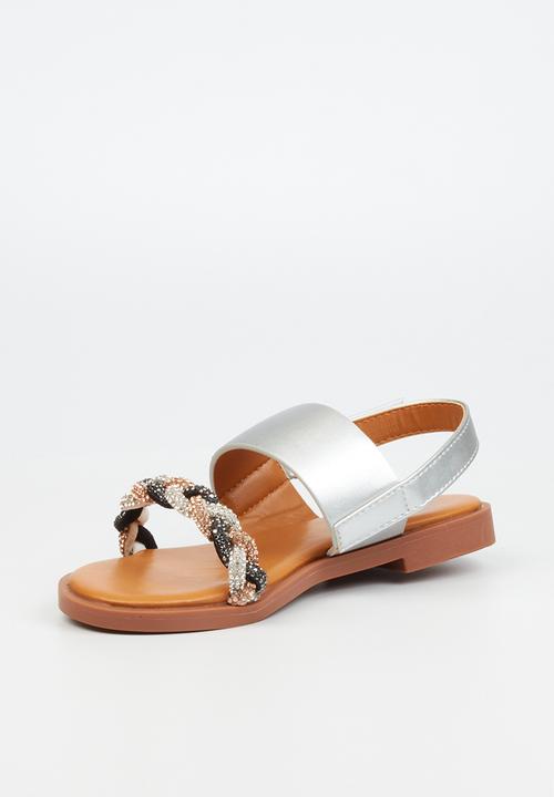 Little Miss Black - G-murano sandal - silver