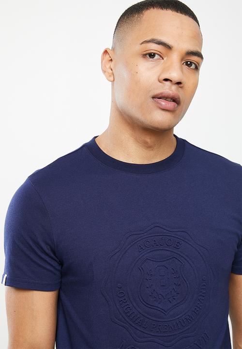 Aca Joe - Aca joe badge crew tee - navy