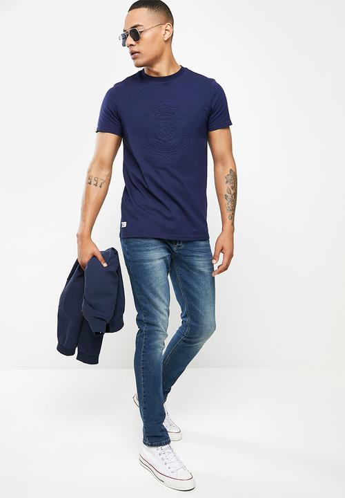 Aca Joe - Aca joe badge crew tee - navy