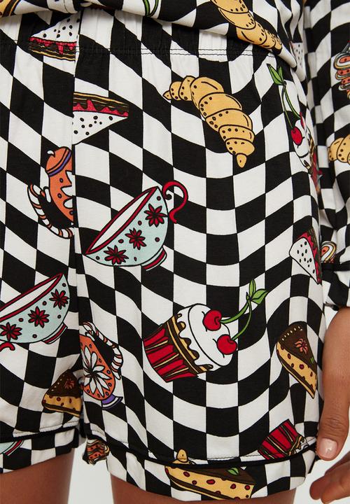 Trendyol - Checker print pajamas set - multi