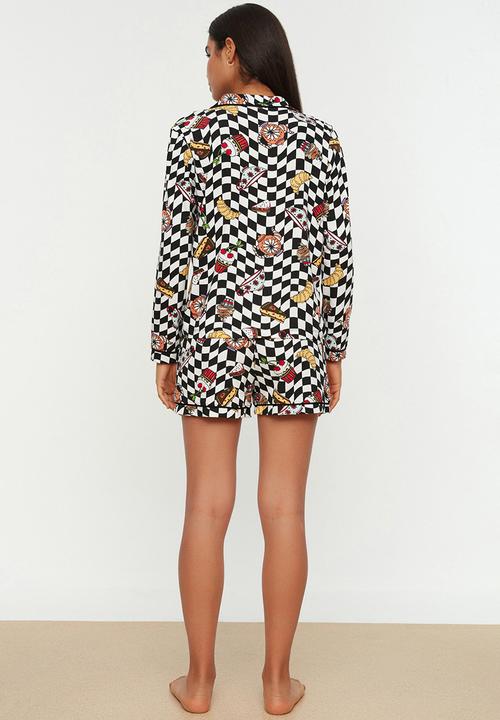 Trendyol - Checker print pajamas set - multi