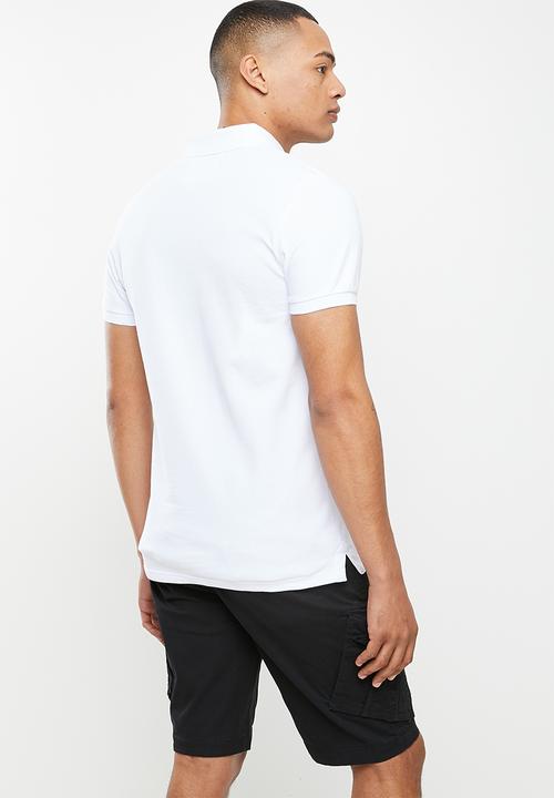 Aca Joe - Aca joe rib panel shoulder golfer - white