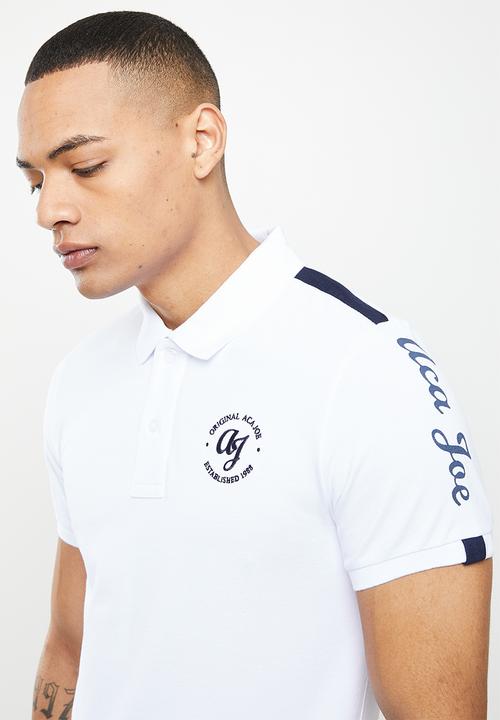 Aca Joe - Aca joe rib panel shoulder golfer - white
