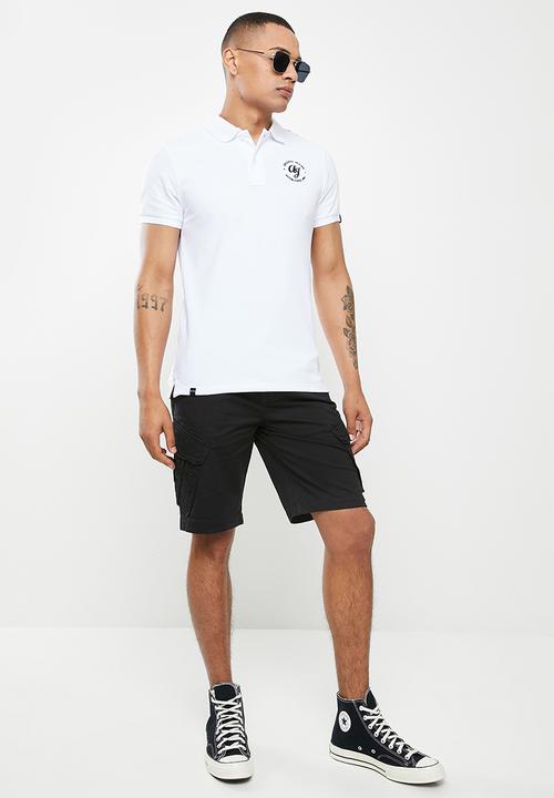 Aca Joe - Aca joe rib panel shoulder golfer - white