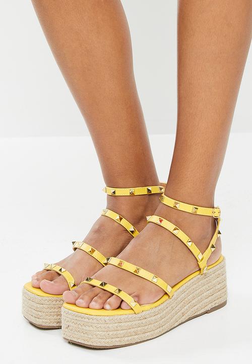 Miss Black - Shakira4 espadrille wedge heel - yellow