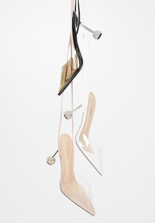 Miss Black - York1 ankle tie heel - neutral