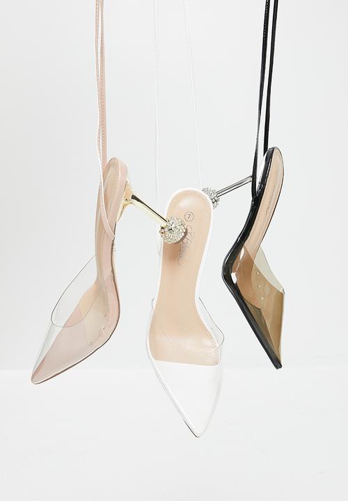 Miss Black - York1 ankle tie heel - neutral