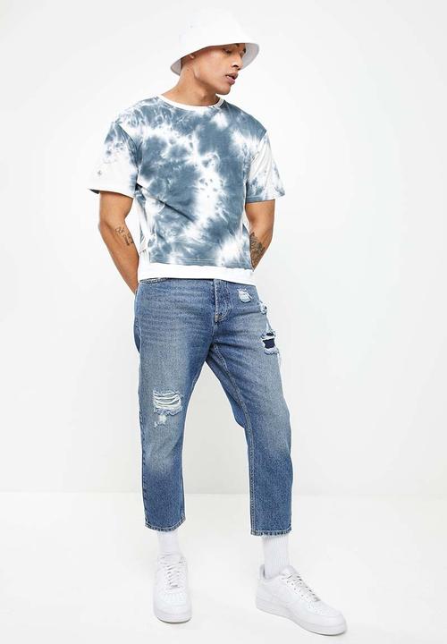 basicthread - Tie dye oversized tee - blue