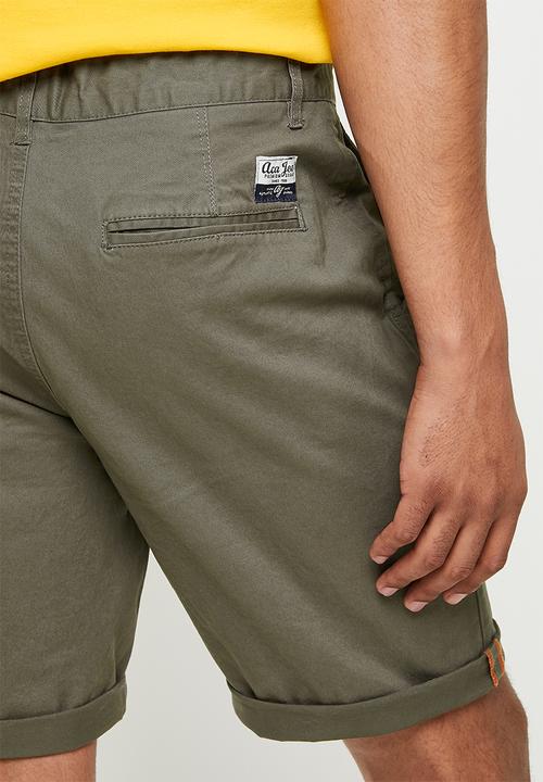 Aca Joe - Aca joe stretch chino shorts - fatigue