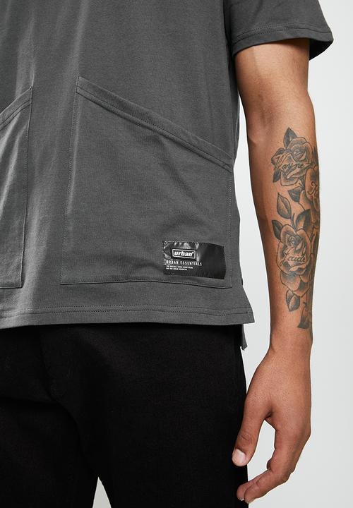 urban° - Urban double pocket  tee - charcoal