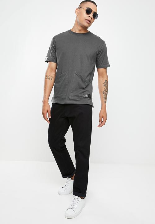 urban° - Urban double pocket  tee - charcoal