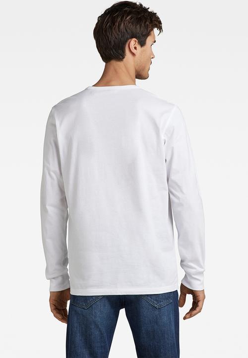 G-STAR - Base r tee long sleeve - white