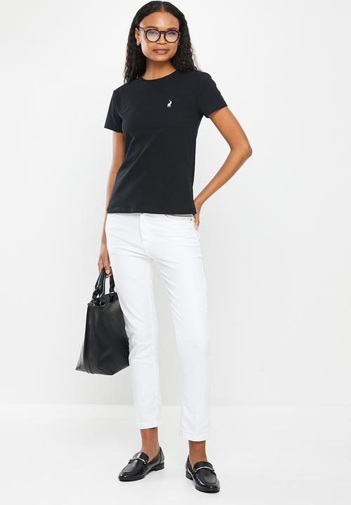 POLO - Allie basic short sleeve essential crew neck T-shirt - black