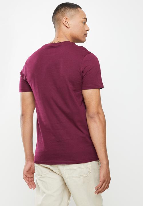 urban° - Urban embossed logo design tee - maroon