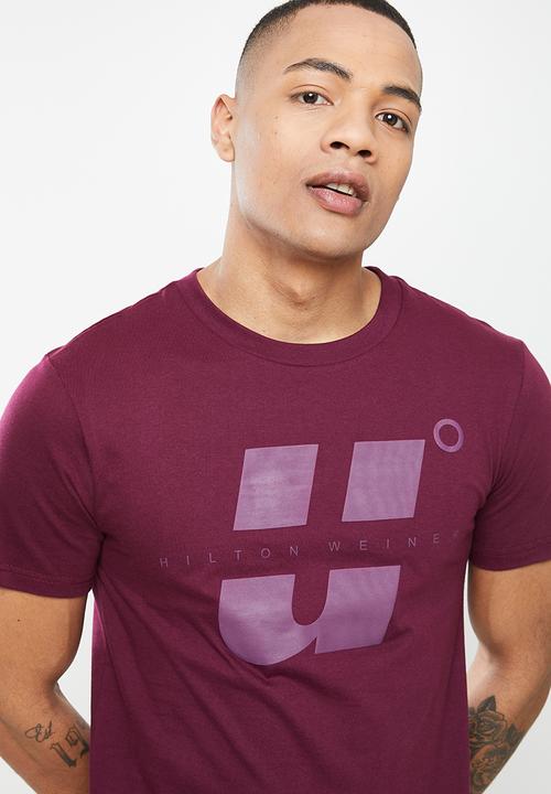 urban° - Urban embossed logo design tee - maroon