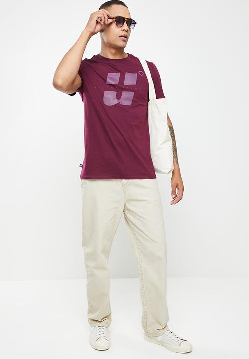 urban° - Urban embossed logo design tee - maroon