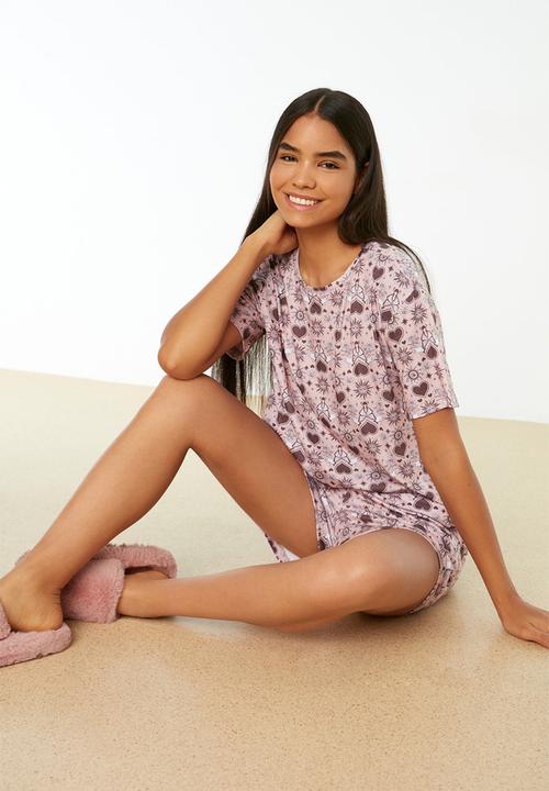 Trendyol - Print knit pajamas set - multi