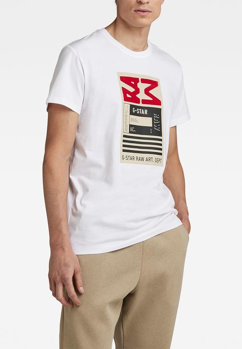 G-STAR - Flock gr r T-shirt - white