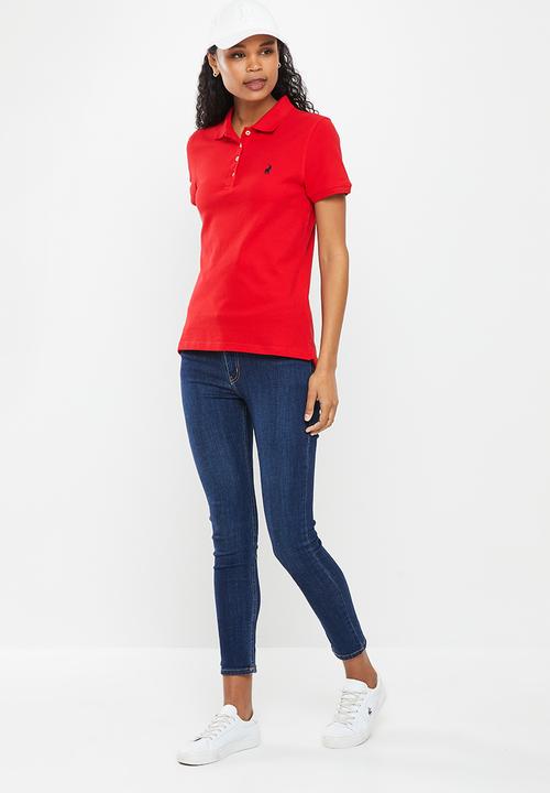 POLO - Margot short sleeve essential golfer - red