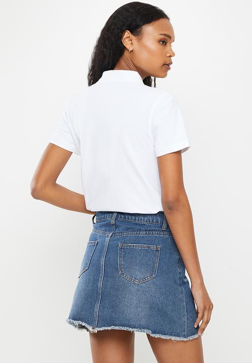 POLO - Margot short sleeve essential golfer - white