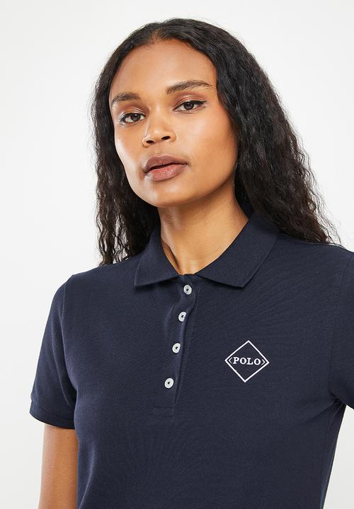 POLO - Demi short sleeve golfer with embroidery - navy