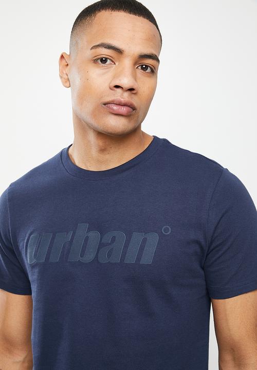 urban° - Urban high square branded tee - navy