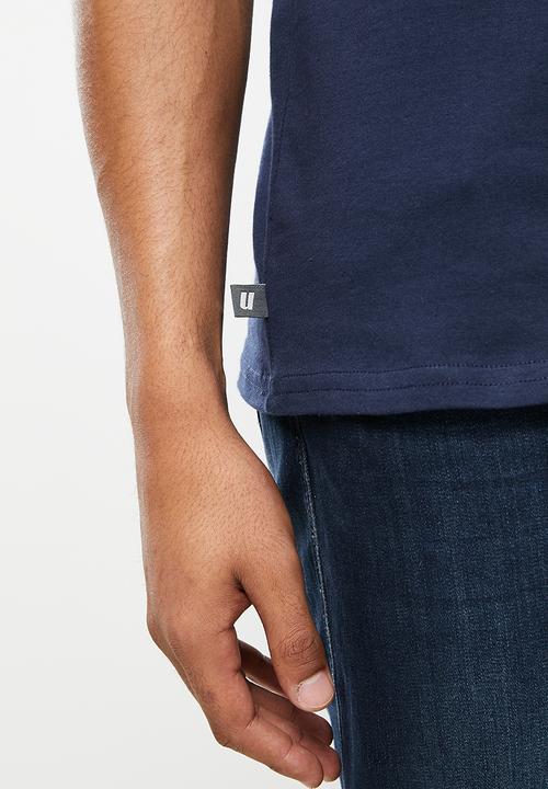 urban° - Urban high square branded tee - navy
