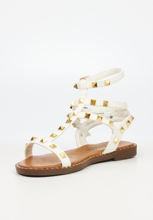 Butterfly Feet - Mayah 2 ankle tie sandal - white