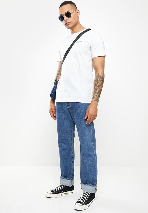 urban° - Urban reflective chest print tee - oyster mushroom