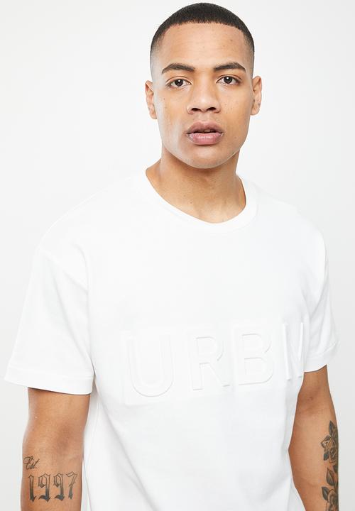 urban° - Urban oversized embossed tee - winter white
