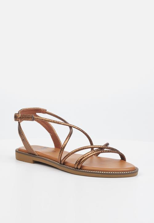 Butterfly Feet - Frost 1 ankle tie sandal - bronze