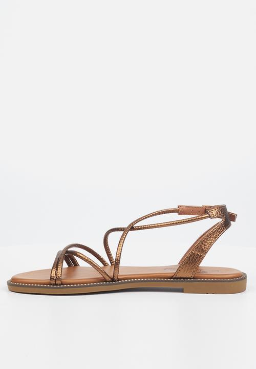 Butterfly Feet - Frost 1 ankle tie sandal - bronze