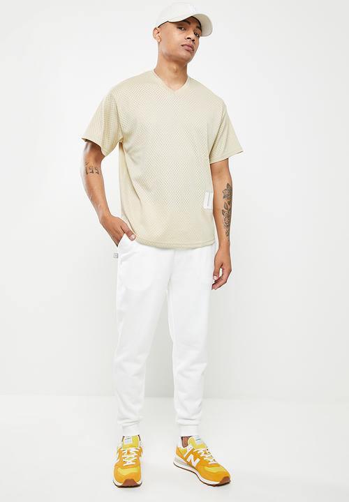urban° - Urban oversized birdseye printed tee - oatmeal