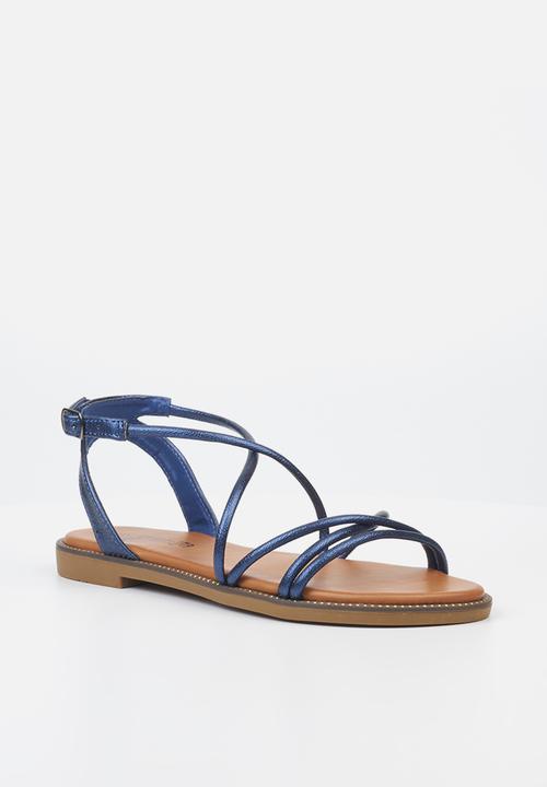 Butterfly Feet - Frost 1 ankle tie sandal - navy