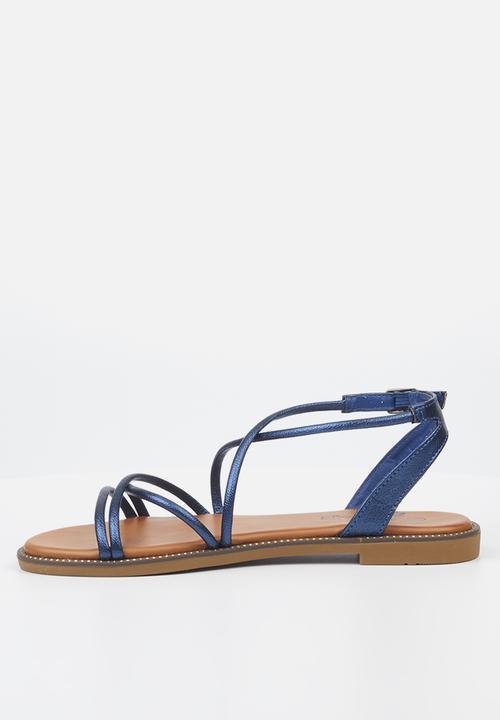 Butterfly Feet - Frost 1 ankle tie sandal - navy